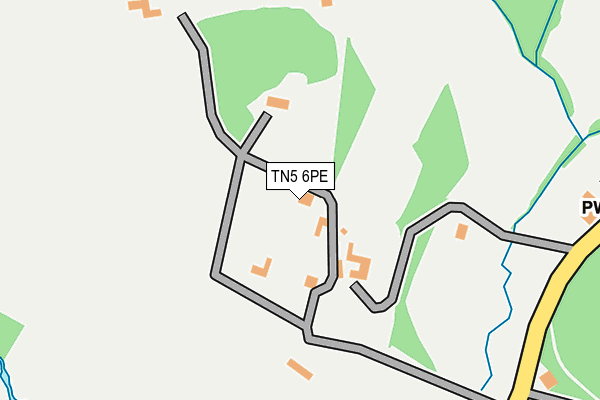 TN5 6PE map - OS OpenMap – Local (Ordnance Survey) TN5 6PE map - OS OpenMap – Local (Ordnance Survey)