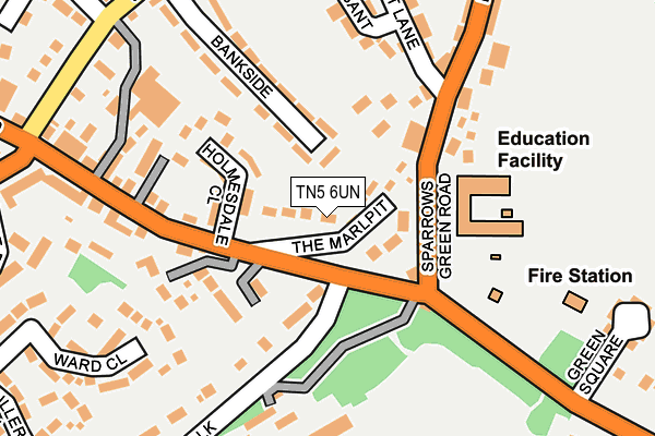 TN5 6UN map - OS OpenMap – Local (Ordnance Survey) TN5 6UN map - OS OpenMap – Local (Ordnance Survey)