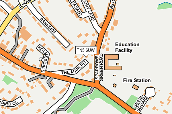 TN5 6UW map - OS OpenMap – Local (Ordnance Survey) TN5 6UW map - OS OpenMap – Local (Ordnance Survey)