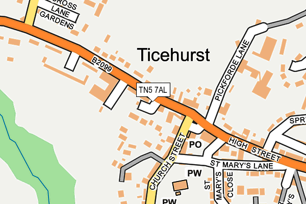 TN5 7AL map - OS OpenMap – Local (Ordnance Survey) TN5 7AL map - OS OpenMap – Local (Ordnance Survey)