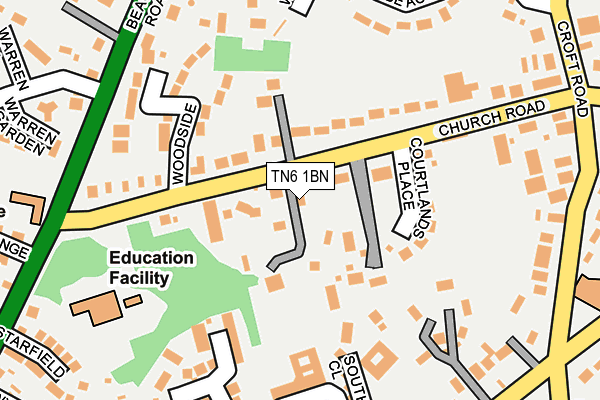 TN6 1BN map - OS OpenMap – Local (Ordnance Survey) TN6 1BN map - OS OpenMap – Local (Ordnance Survey)