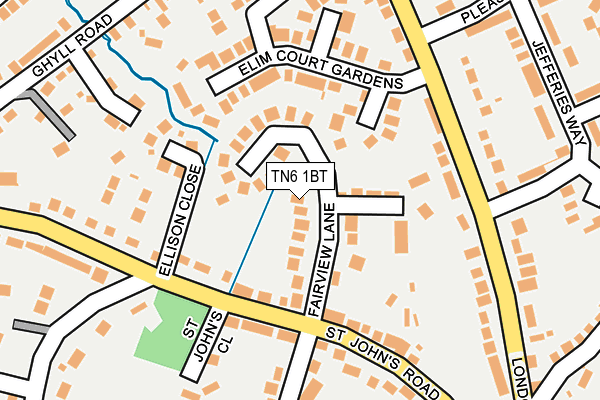 TN6 1BT map - OS OpenMap – Local (Ordnance Survey) TN6 1BT map - OS OpenMap – Local (Ordnance Survey)