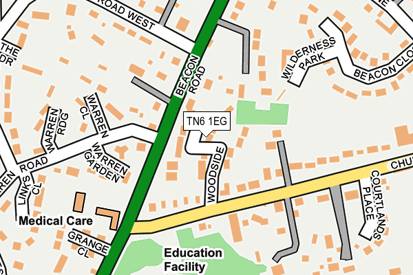 TN6 1EG map - OS OpenMap – Local (Ordnance Survey) TN6 1EG map - OS OpenMap – Local (Ordnance Survey)