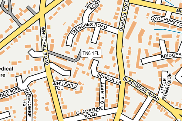 TN6 1FL map - OS OpenMap – Local (Ordnance Survey) TN6 1FL map - OS OpenMap – Local (Ordnance Survey)
