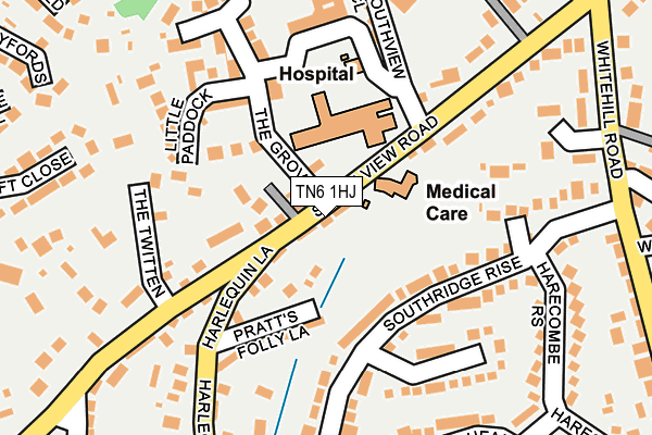 TN6 1HJ map - OS OpenMap – Local (Ordnance Survey) TN6 1HJ map - OS OpenMap – Local (Ordnance Survey)