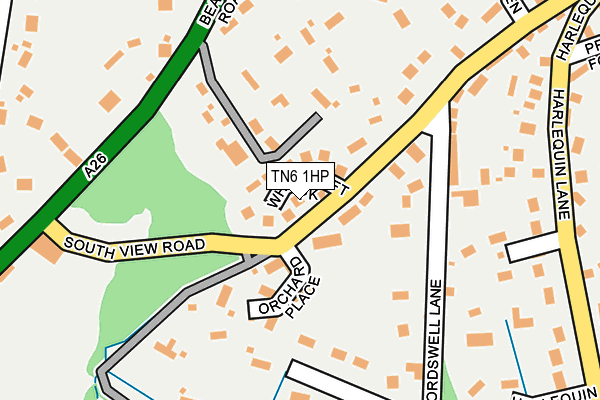TN6 1HP map - OS OpenMap – Local (Ordnance Survey) TN6 1HP map - OS OpenMap – Local (Ordnance Survey)