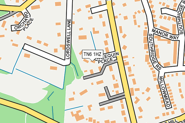 TN6 1HZ map - OS OpenMap – Local (Ordnance Survey)