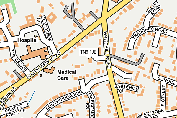 TN6 1JE map - OS OpenMap – Local (Ordnance Survey) TN6 1JE map - OS OpenMap – Local (Ordnance Survey)