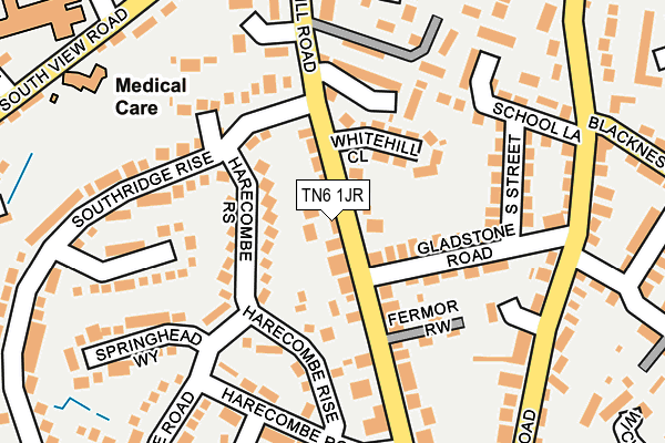 TN6 1JR map - OS OpenMap – Local (Ordnance Survey) TN6 1JR map - OS OpenMap – Local (Ordnance Survey)