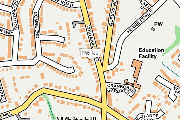 TN6 1JU map - OS OpenMap – Local (Ordnance Survey) TN6 1JU map - OS OpenMap – Local (Ordnance Survey)