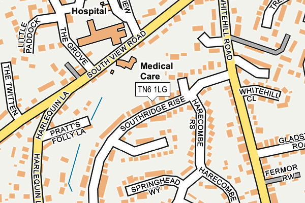 TN6 1LG map - OS OpenMap – Local (Ordnance Survey) TN6 1LG map - OS OpenMap – Local (Ordnance Survey)