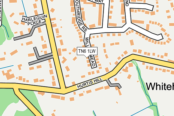 TN6 1LW map - OS OpenMap – Local (Ordnance Survey) TN6 1LW map - OS OpenMap – Local (Ordnance Survey)