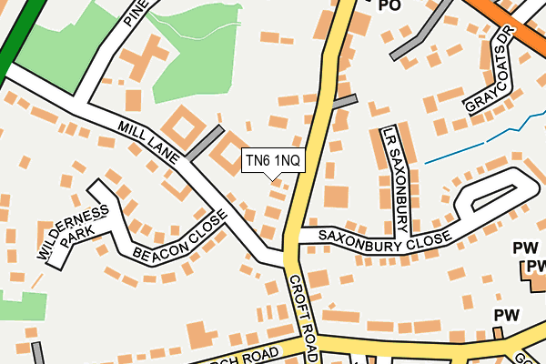 TN6 1NQ map - OS OpenMap – Local (Ordnance Survey) TN6 1NQ map - OS OpenMap – Local (Ordnance Survey)