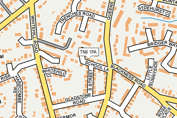 TN6 1PA map - OS OpenMap – Local (Ordnance Survey) TN6 1PA map - OS OpenMap – Local (Ordnance Survey)