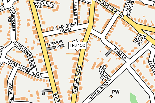TN6 1QD map - OS OpenMap – Local (Ordnance Survey) TN6 1QD map - OS OpenMap – Local (Ordnance Survey)