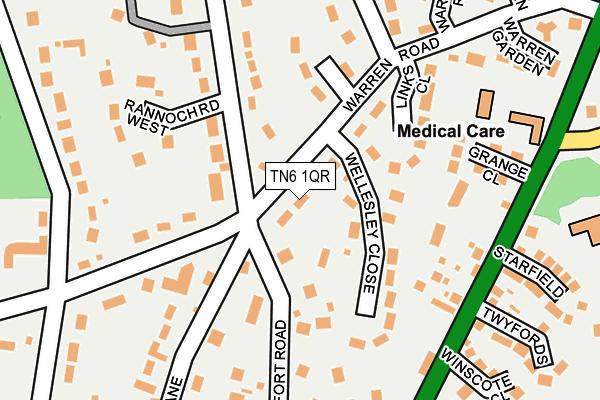 TN6 1QR map - OS OpenMap – Local (Ordnance Survey) TN6 1QR map - OS OpenMap – Local (Ordnance Survey)