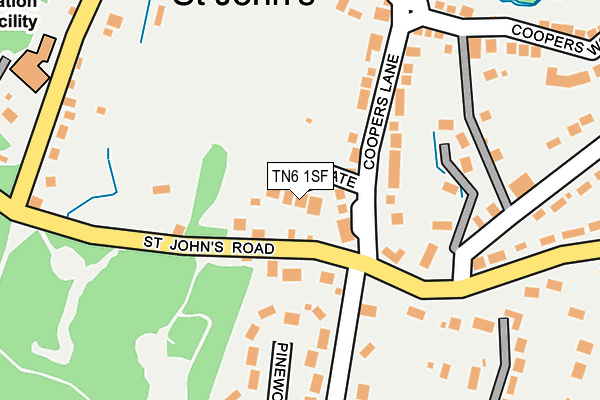 TN6 1SF map - OS OpenMap – Local (Ordnance Survey) TN6 1SF map - OS OpenMap – Local (Ordnance Survey)