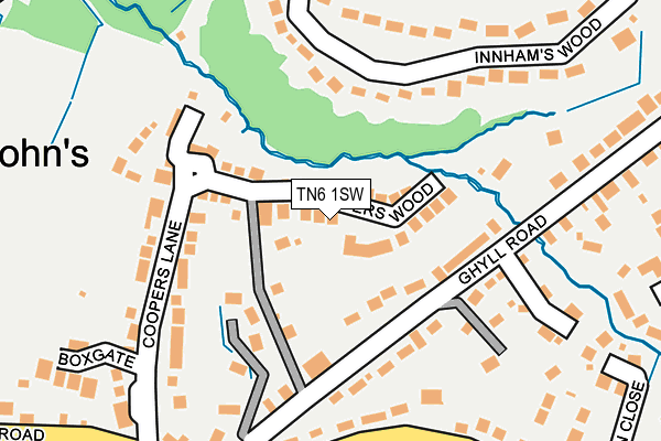 TN6 1SW map - OS OpenMap – Local (Ordnance Survey) TN6 1SW map - OS OpenMap – Local (Ordnance Survey)