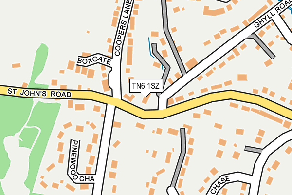 TN6 1SZ map - OS OpenMap – Local (Ordnance Survey) TN6 1SZ map - OS OpenMap – Local (Ordnance Survey)