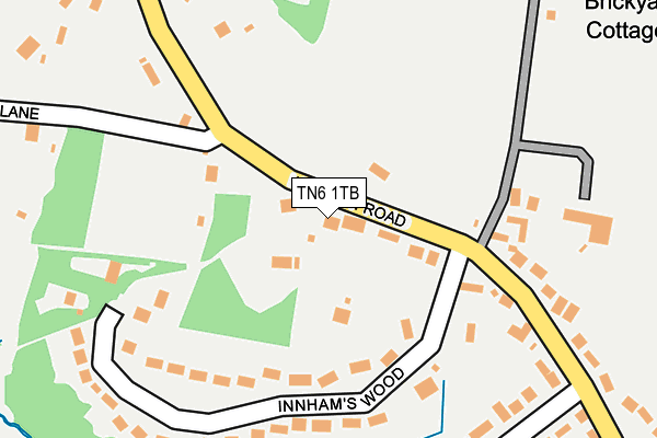 TN6 1TB map - OS OpenMap – Local (Ordnance Survey) TN6 1TB map - OS OpenMap – Local (Ordnance Survey)