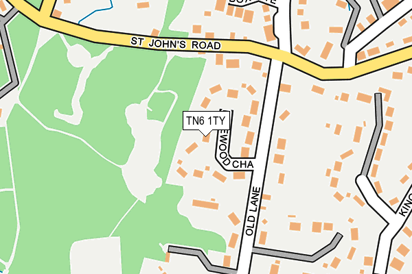 TN6 1TY map - OS OpenMap – Local (Ordnance Survey) TN6 1TY map - OS OpenMap – Local (Ordnance Survey)