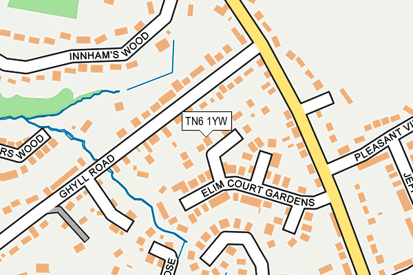 TN6 1YW map - OS OpenMap – Local (Ordnance Survey) TN6 1YW map - OS OpenMap – Local (Ordnance Survey)