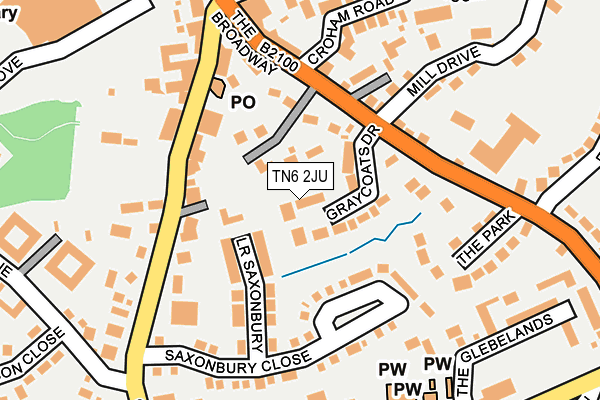 TN6 2JU map - OS OpenMap – Local (Ordnance Survey) TN6 2JU map - OS OpenMap – Local (Ordnance Survey)