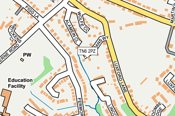 TN6 2PZ map - OS OpenMap – Local (Ordnance Survey) TN6 2PZ map - OS OpenMap – Local (Ordnance Survey)