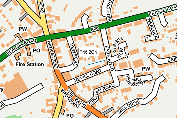 TN6 2QN map - OS OpenMap – Local (Ordnance Survey) TN6 2QN map - OS OpenMap – Local (Ordnance Survey)