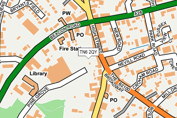 TN6 2QY map - OS OpenMap – Local (Ordnance Survey) TN6 2QY map - OS OpenMap – Local (Ordnance Survey)