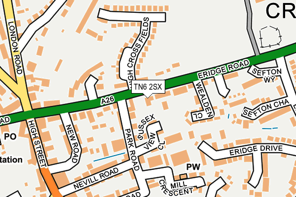 TN6 2SX map - OS OpenMap – Local (Ordnance Survey) TN6 2SX map - OS OpenMap – Local (Ordnance Survey)