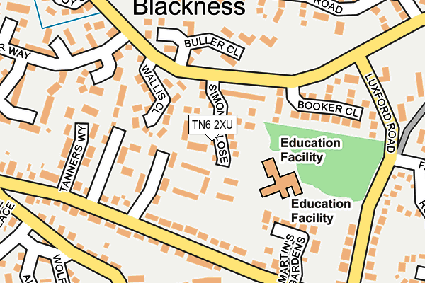 TN6 2XU map - OS OpenMap – Local (Ordnance Survey) TN6 2XU map - OS OpenMap – Local (Ordnance Survey)