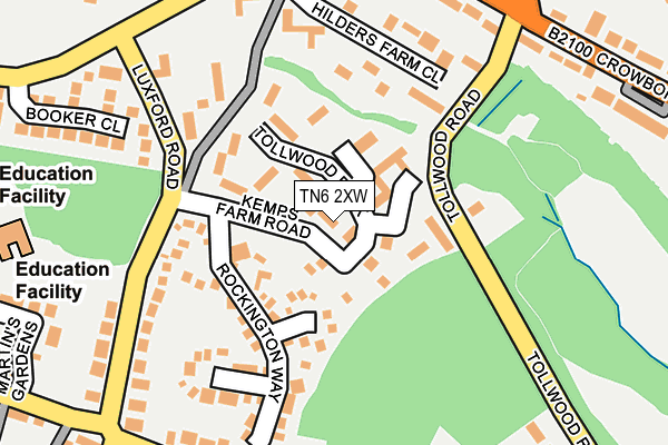 TN6 2XW map - OS OpenMap – Local (Ordnance Survey) TN6 2XW map - OS OpenMap – Local (Ordnance Survey)