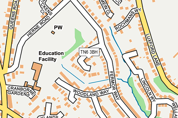 TN6 3BH map - OS OpenMap – Local (Ordnance Survey) TN6 3BH map - OS OpenMap – Local (Ordnance Survey)
