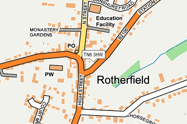 TN6 3HW map - OS OpenMap – Local (Ordnance Survey) TN6 3HW map - OS OpenMap – Local (Ordnance Survey)