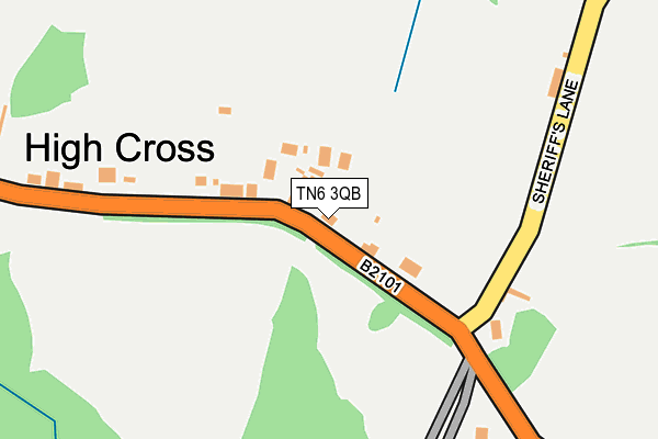 TN6 3QB map - OS OpenMap – Local (Ordnance Survey) TN6 3QB map - OS OpenMap – Local (Ordnance Survey)