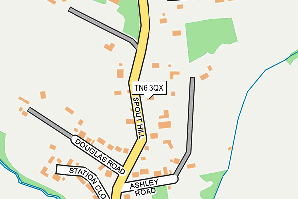 TN6 3QX map - OS OpenMap – Local (Ordnance Survey) TN6 3QX map - OS OpenMap – Local (Ordnance Survey)