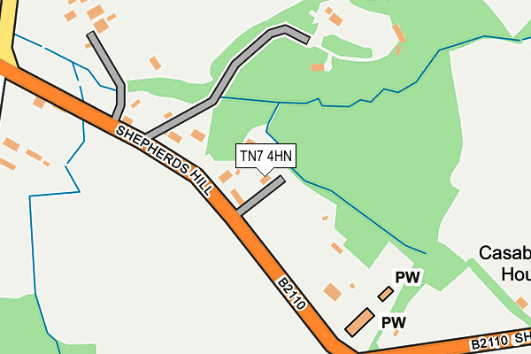 TN7 4HN map - OS OpenMap – Local (Ordnance Survey) TN7 4HN map - OS OpenMap – Local (Ordnance Survey)