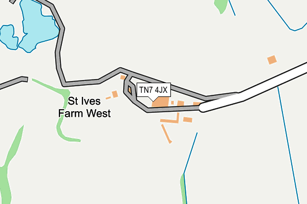 TN7 4JX map - OS OpenMap – Local (Ordnance Survey) TN7 4JX map - OS OpenMap – Local (Ordnance Survey)