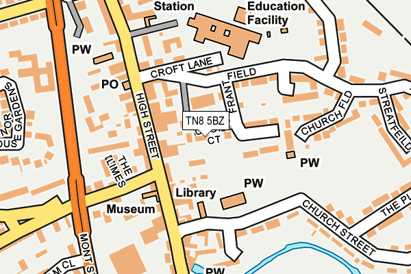 TN8 5BZ map - OS OpenMap – Local (Ordnance Survey) TN8 5BZ map - OS OpenMap – Local (Ordnance Survey)