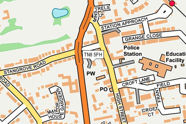 TN8 5FH map - OS OpenMap – Local (Ordnance Survey) TN8 5FH map - OS OpenMap – Local (Ordnance Survey)
