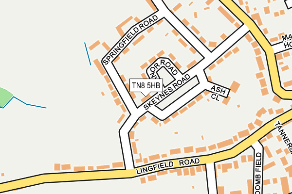 TN8 5HB map - OS OpenMap – Local (Ordnance Survey) TN8 5HB map - OS OpenMap – Local (Ordnance Survey)