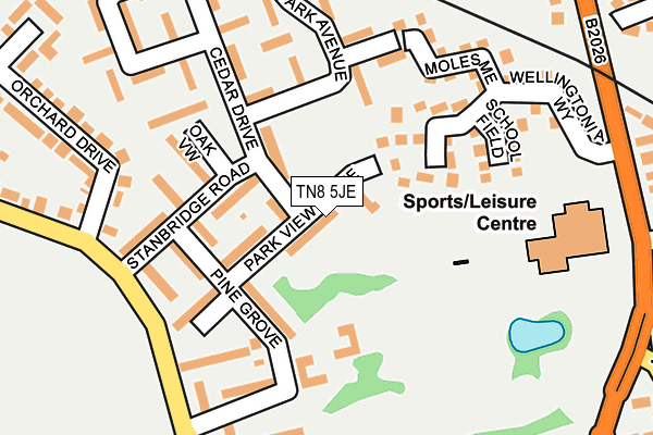 TN8 5JE map - OS OpenMap – Local (Ordnance Survey) TN8 5JE map - OS OpenMap – Local (Ordnance Survey)