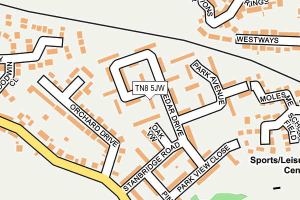 TN8 5JW map - OS OpenMap – Local (Ordnance Survey) TN8 5JW map - OS OpenMap – Local (Ordnance Survey)