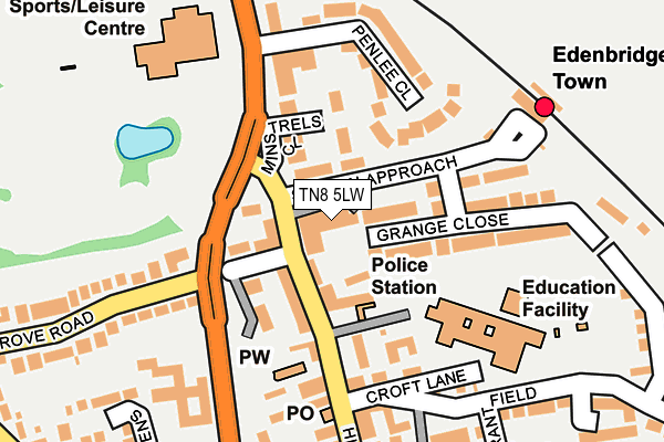 TN8 5LW map - OS OpenMap – Local (Ordnance Survey) TN8 5LW map - OS OpenMap – Local (Ordnance Survey)