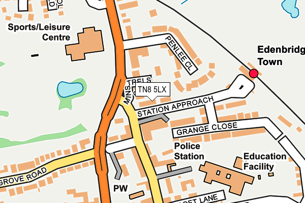 TN8 5LX map - OS OpenMap – Local (Ordnance Survey) TN8 5LX map - OS OpenMap – Local (Ordnance Survey)