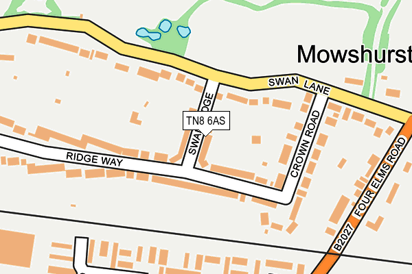 TN8 6AS map - OS OpenMap – Local (Ordnance Survey) TN8 6AS map - OS OpenMap – Local (Ordnance Survey)