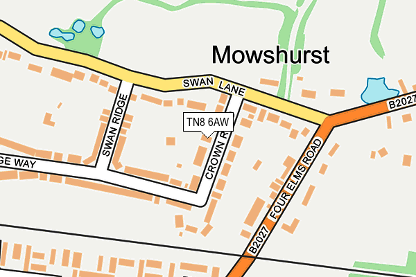 TN8 6AW map - OS OpenMap – Local (Ordnance Survey) TN8 6AW map - OS OpenMap – Local (Ordnance Survey)