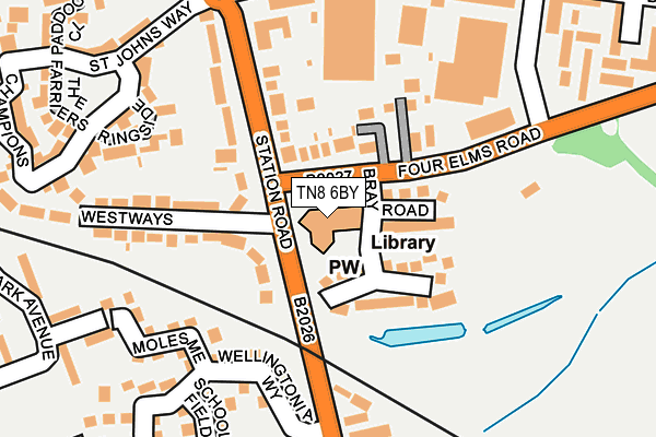 TN8 6BY map - OS OpenMap – Local (Ordnance Survey) TN8 6BY map - OS OpenMap – Local (Ordnance Survey)