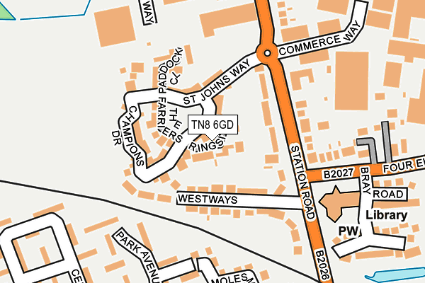 TN8 6GD map - OS OpenMap – Local (Ordnance Survey) TN8 6GD map - OS OpenMap – Local (Ordnance Survey)